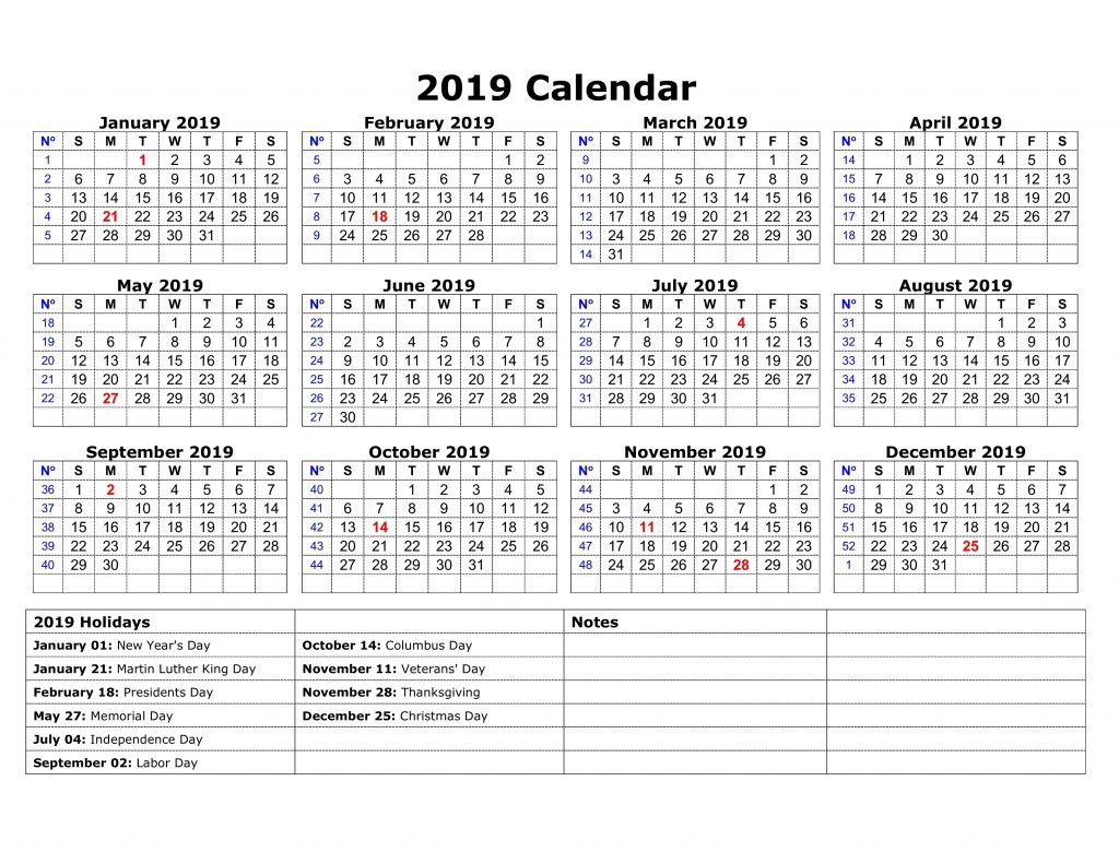 Printable Calendar 2019 Indonesia | Printable Calendar 2019