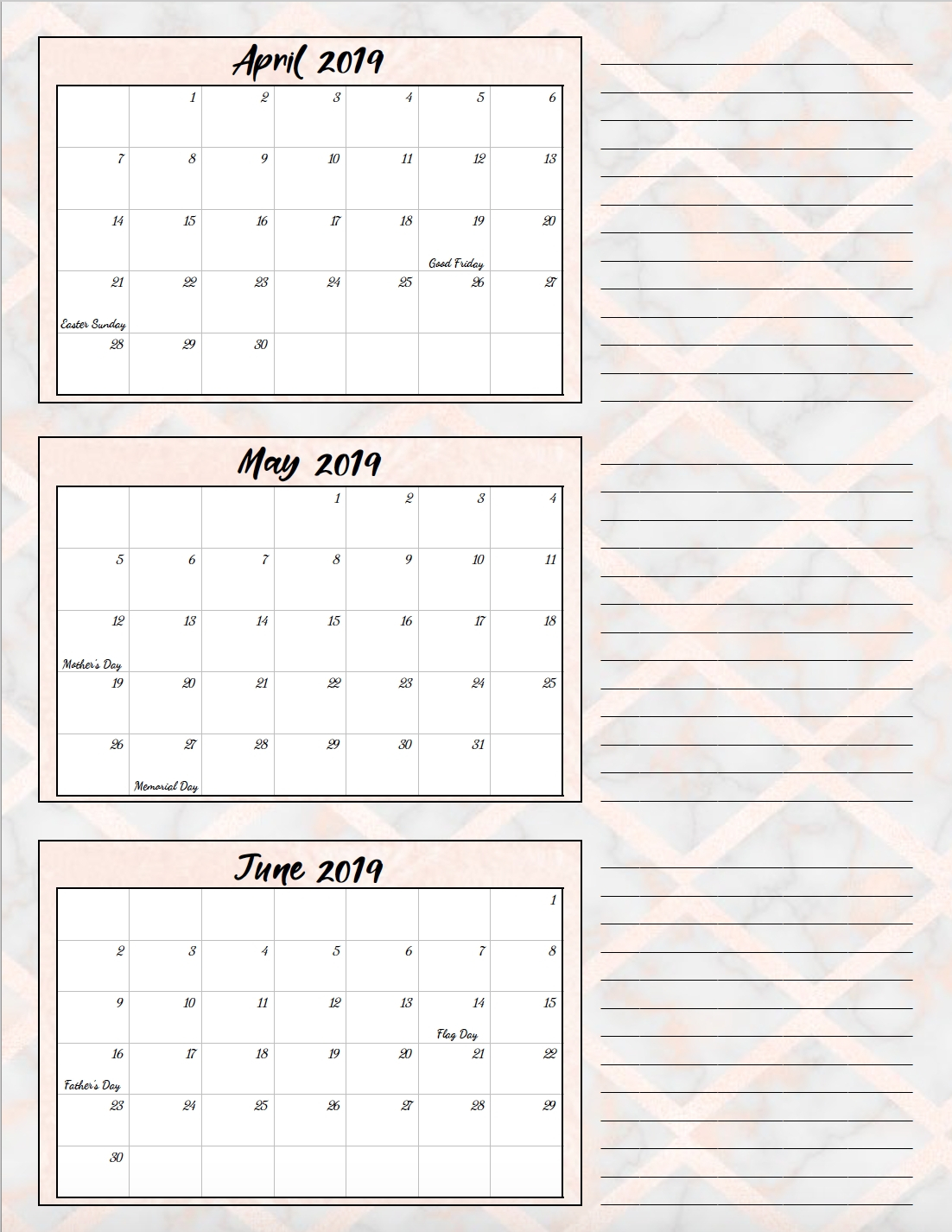 Printable Calendar 4Th Quarter 2019 | Igotlockedout