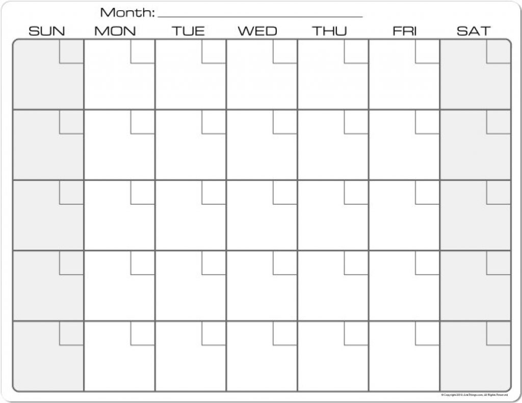 Printable 8.5 By 11 Blank Calendar