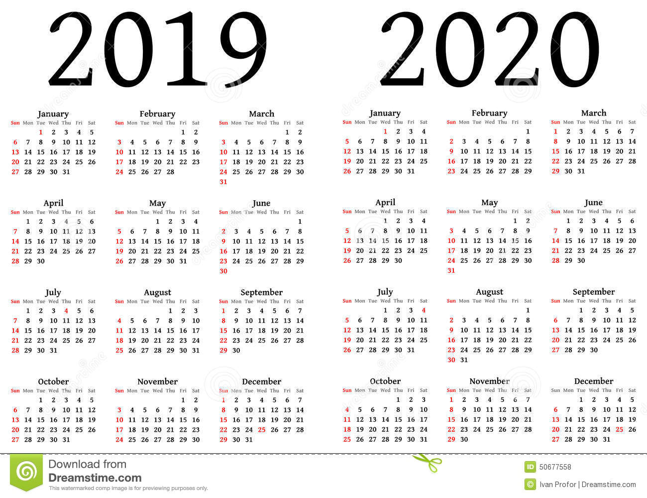 Printable Julian Calendar 2020