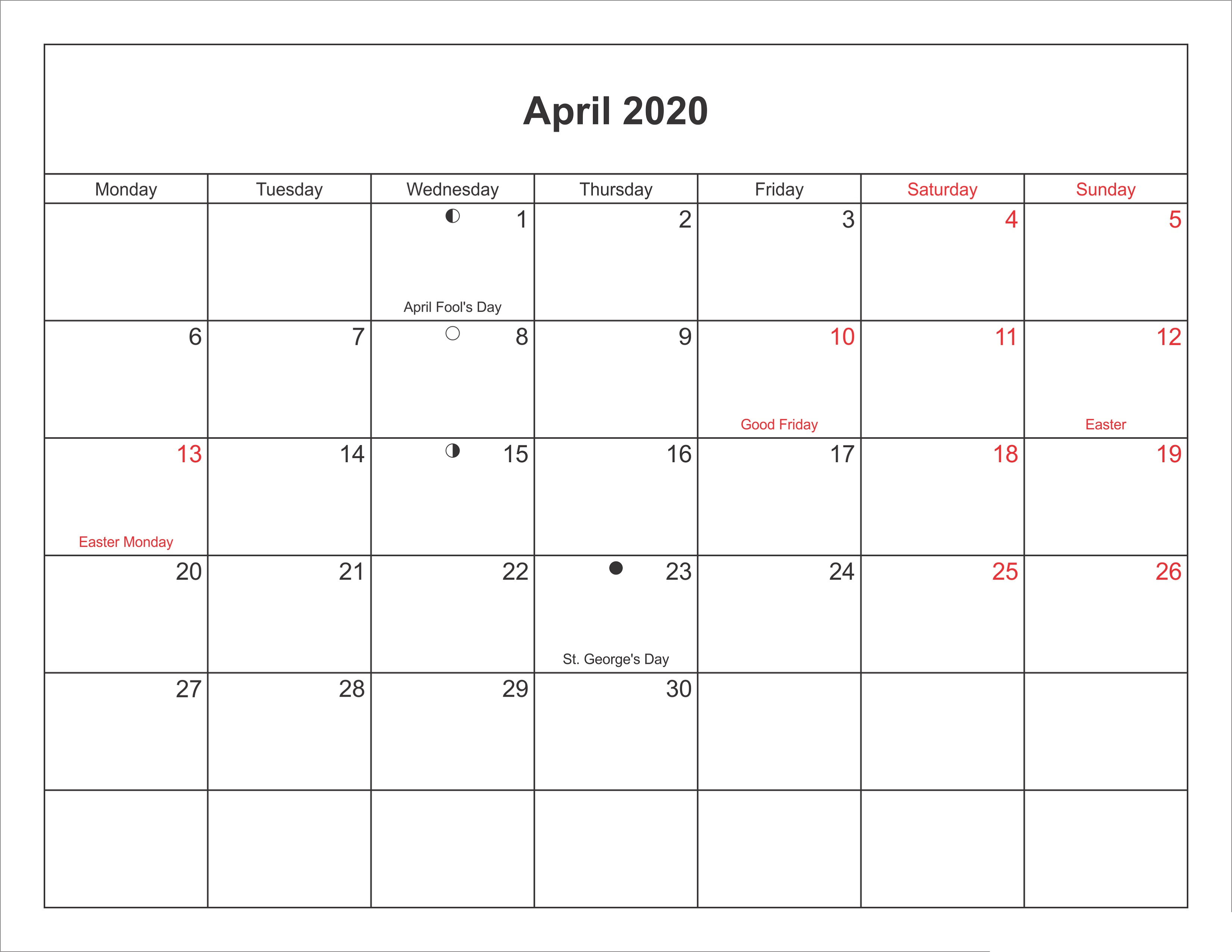 Printable Calendar For 2020 Blank Agenda | Calendar Shelter