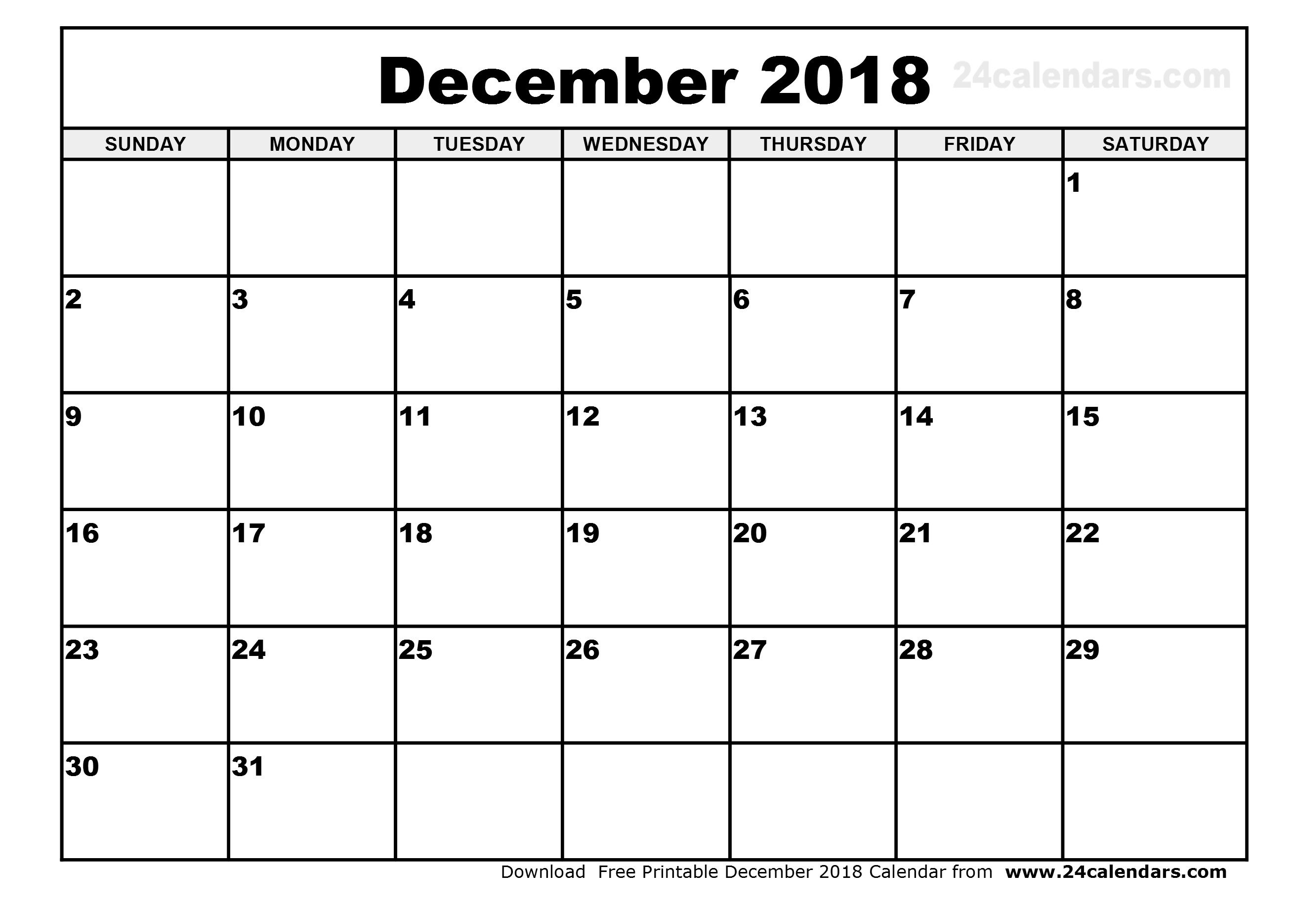 Printable Calendar Large Squares | Printable Calendar 2019