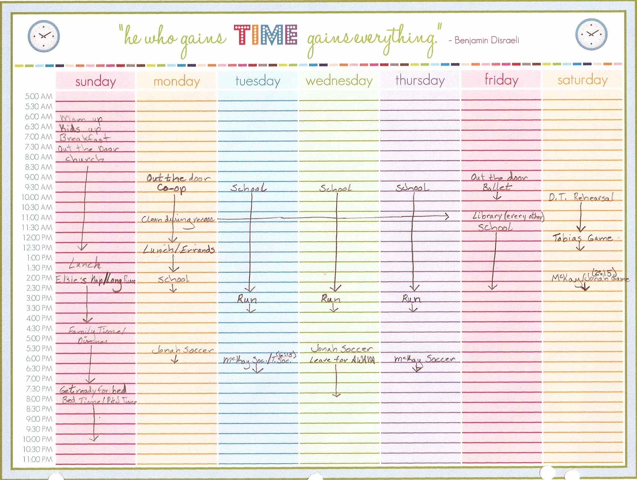 Printable Calendar With Time Slots - Calendar Inspiration Design