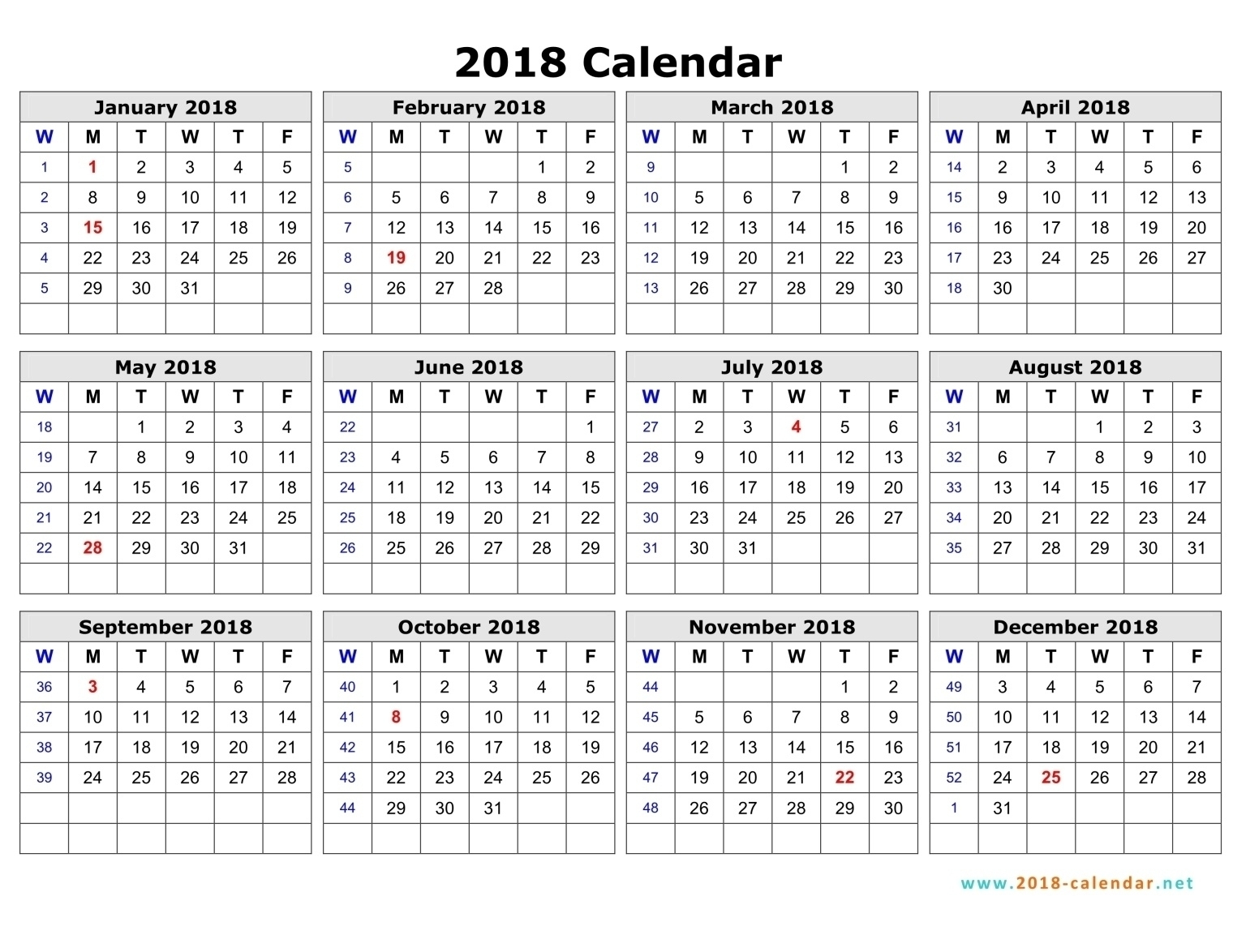 Printable Calendar With Week Numbers | Calendar Design Ideas