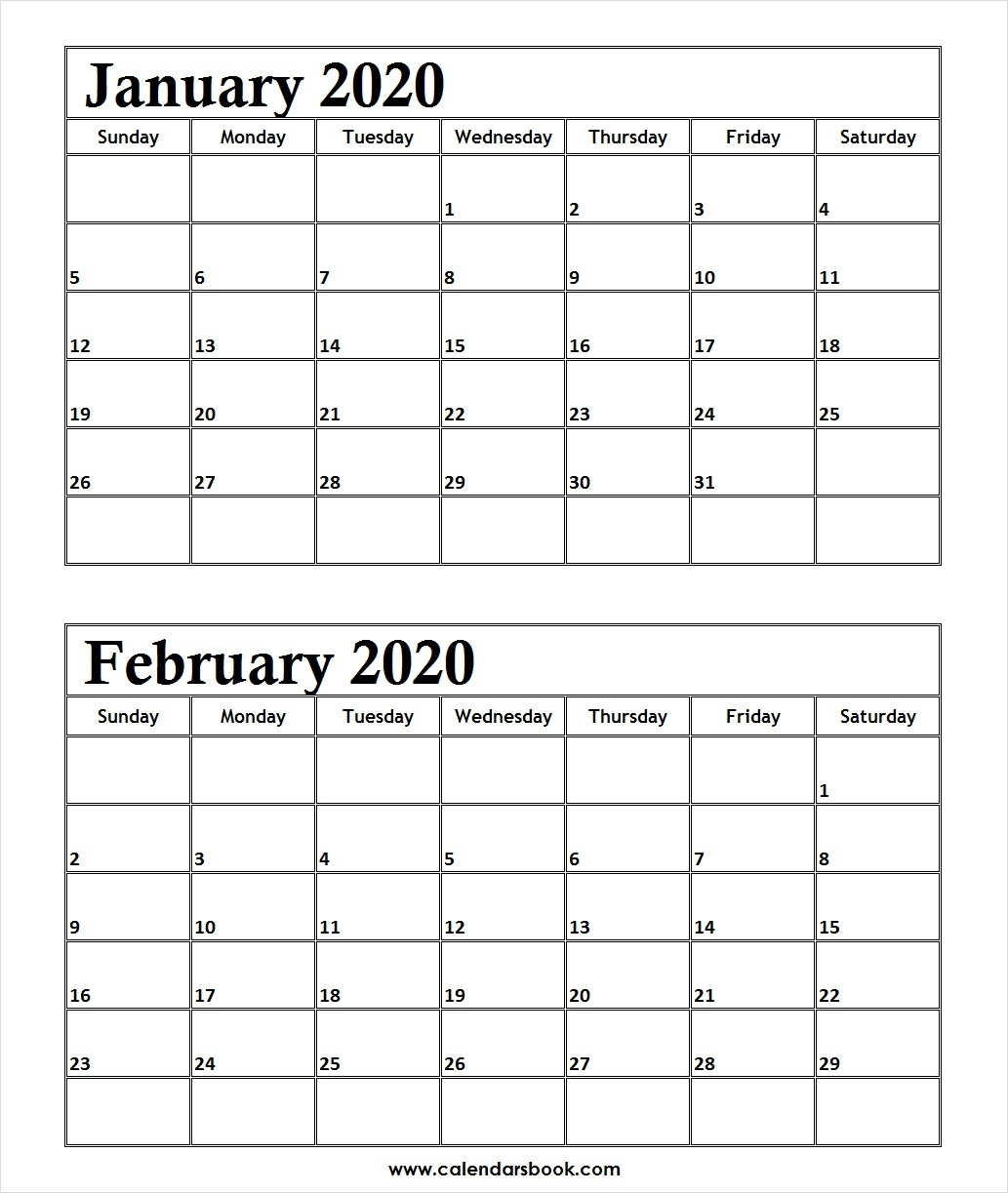 Printable January 2020 Calendar Reddit » Creative Calendar Ideas