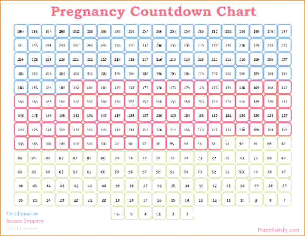 Pregnancy Countdown Calendar Printable Free Example Calendar Printable