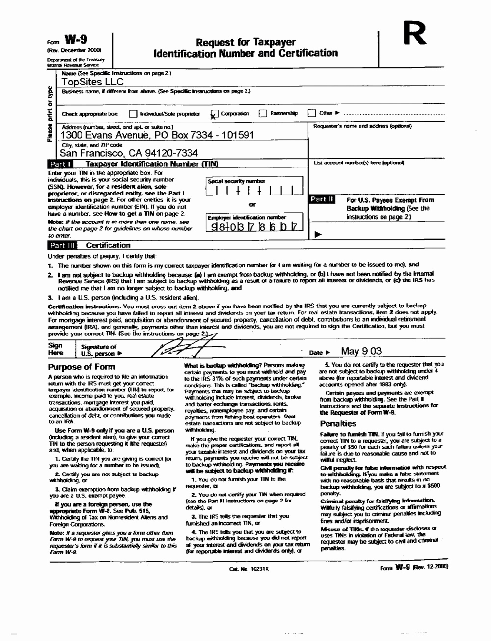 Printable W 9 Form – Basecampjonkoping.se