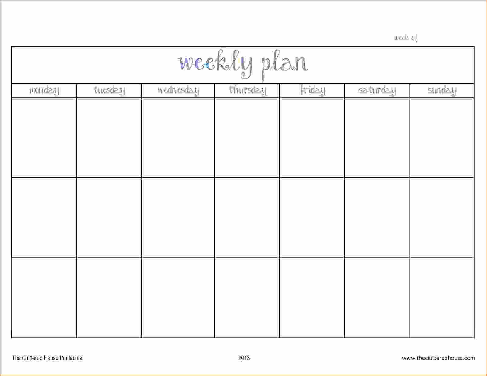 2 Week Schedule Template Printable Example Calendar Printable