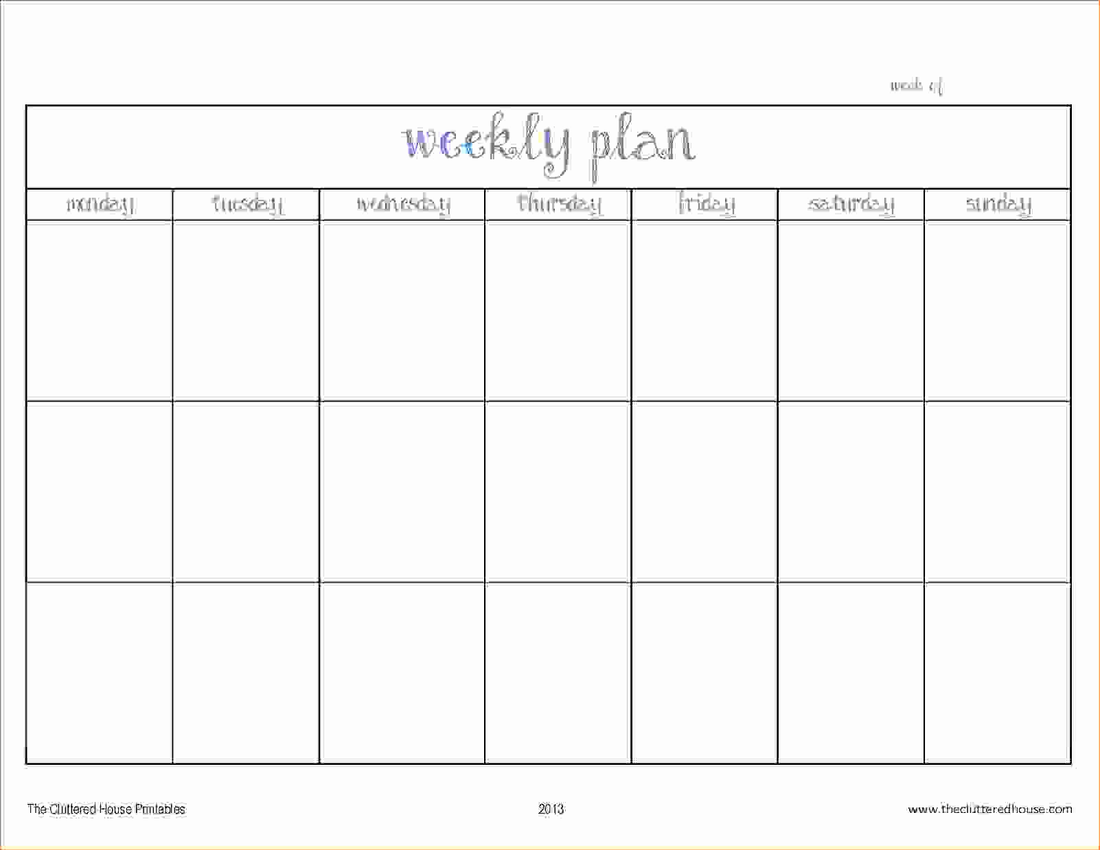 2 Week Schedule Template Printable | Example Calendar Printable