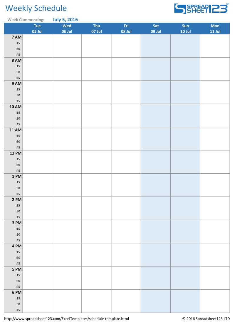 Printable Bi Weekly Schedule Example Calendar Printable