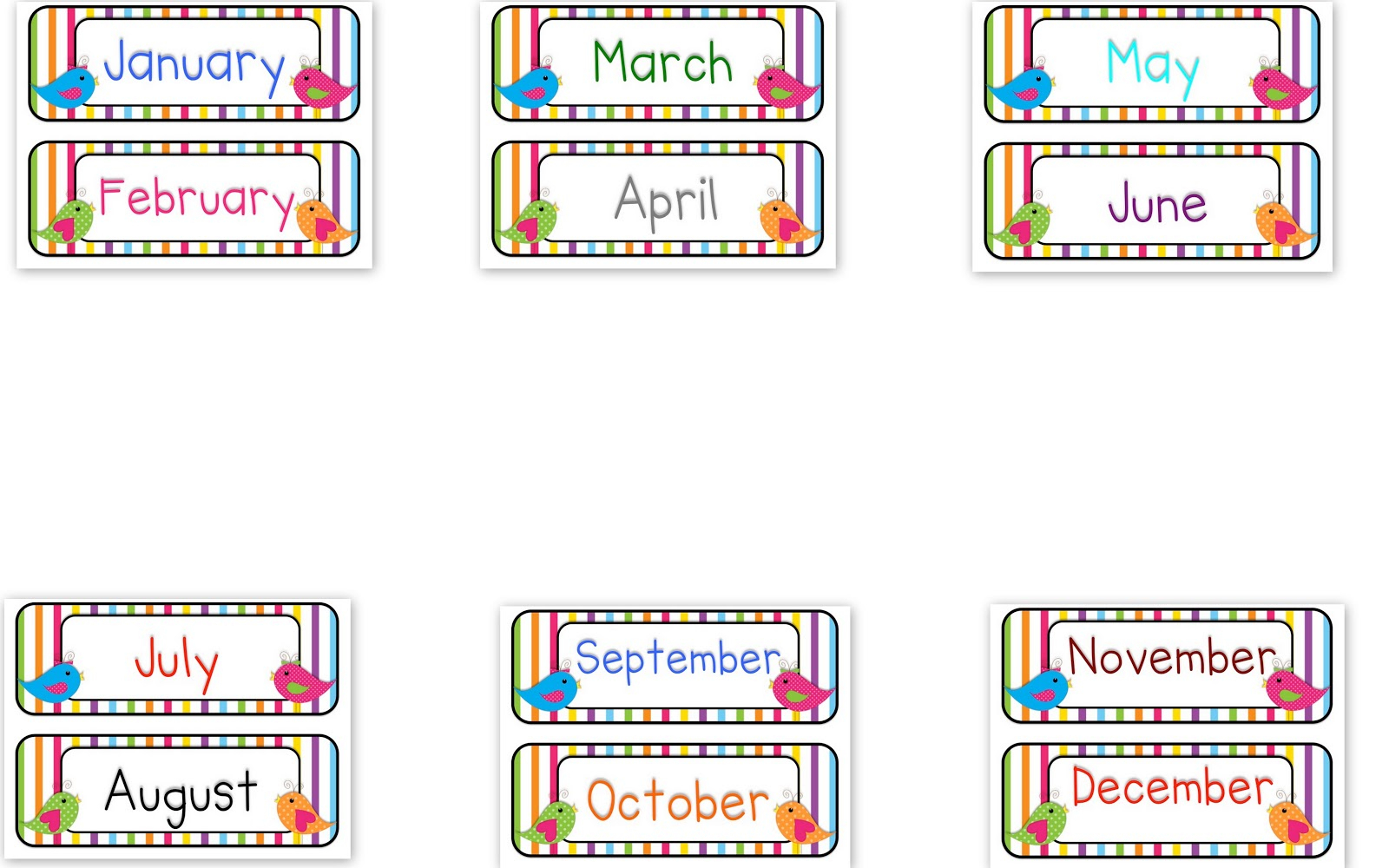 Printables Months Of The Year (106+ Images In Collection) Page 2