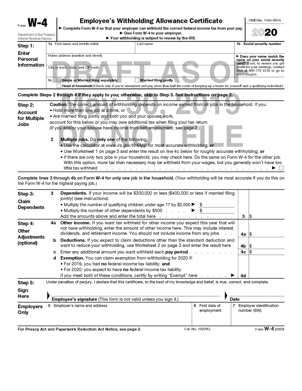 Revised Draft Publication For Computing Withholding