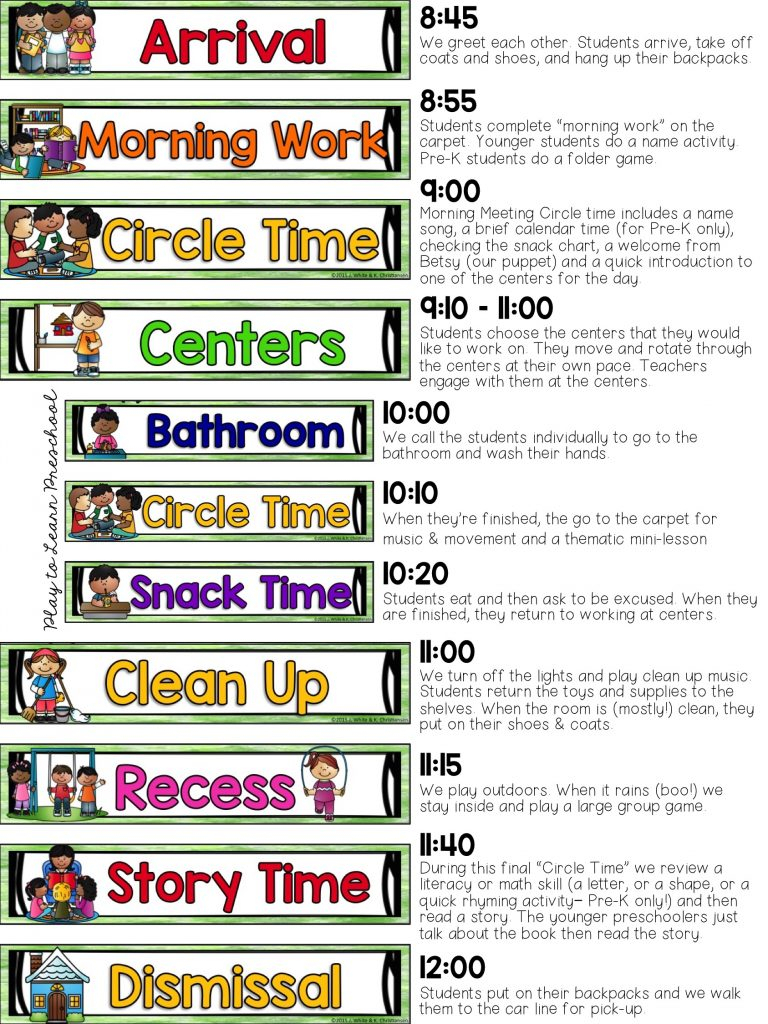 Sample Half Day Preschool Schedule, Plus Tips For Creating