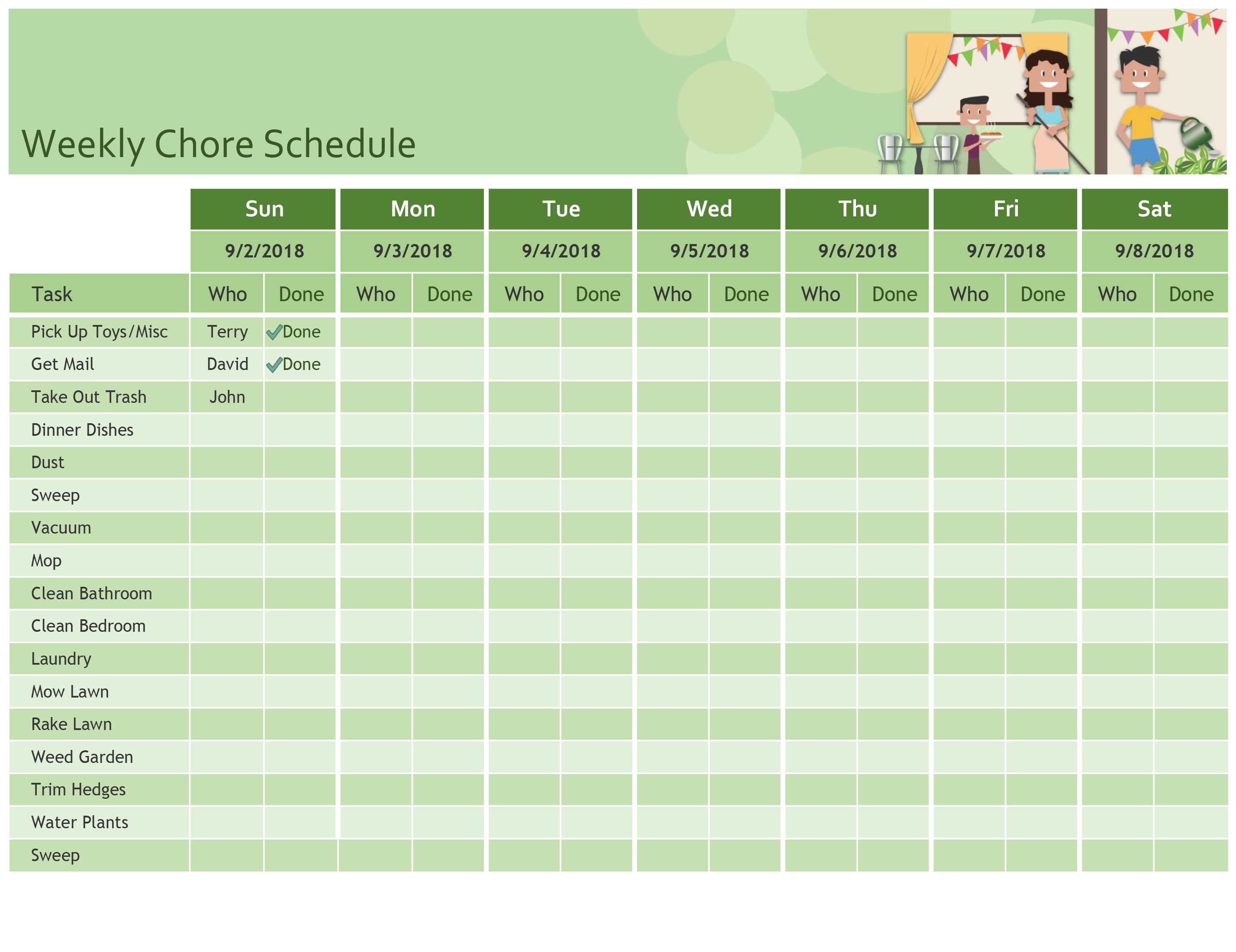 Schedules - Office