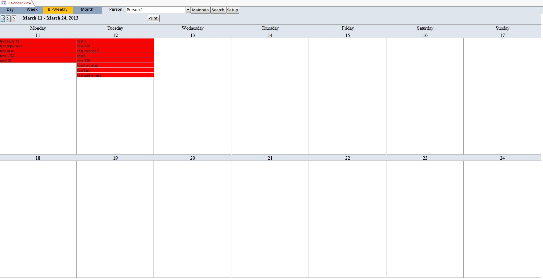 School Calendar Scheduling Template | Scheduling Database