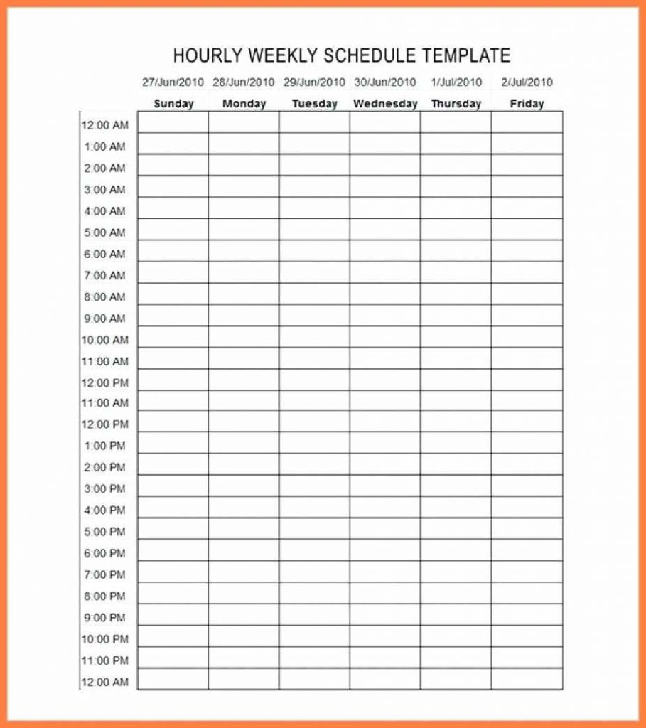 Take Hourhour Blank Calendars ⋆ The Best Printable