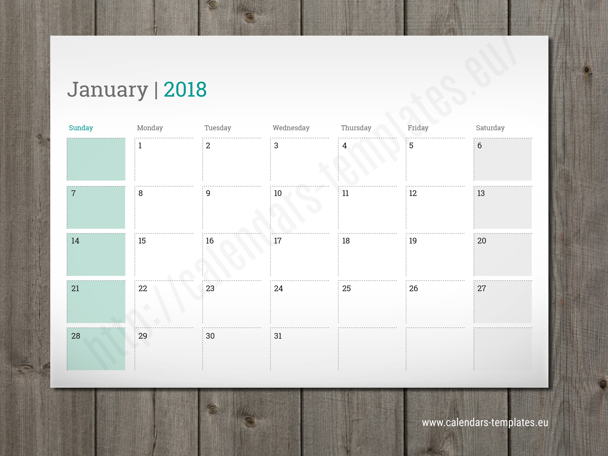 Indesign Calendar Template Free