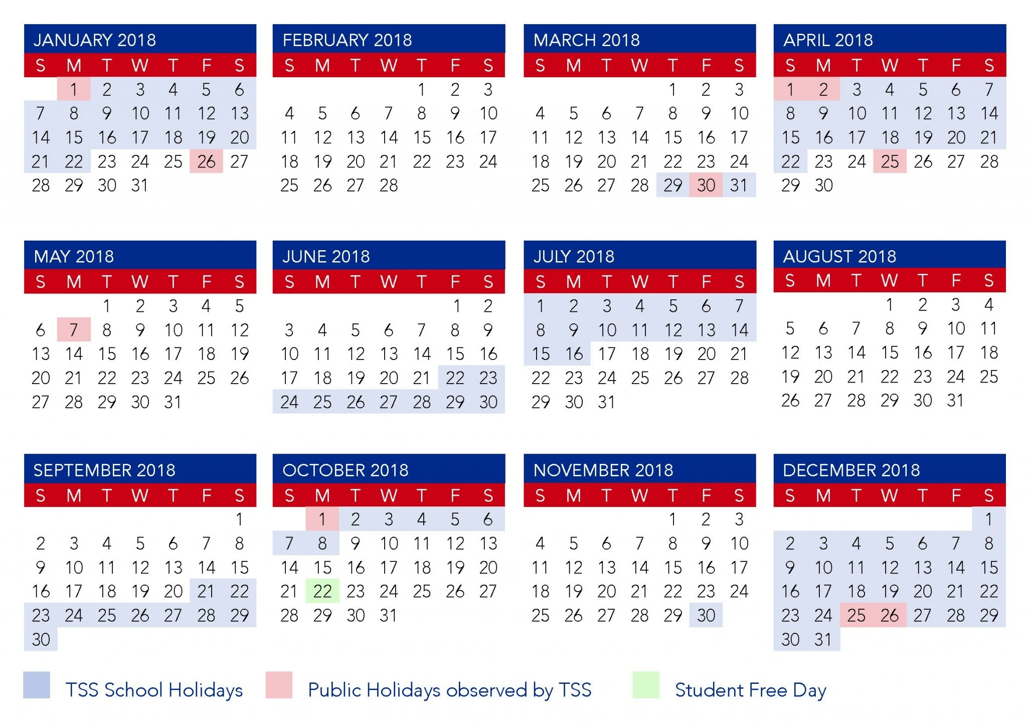 Term Calendar Dates | The Southport School 2020 School