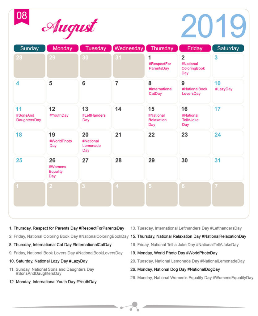 The 2019 Social Media Holiday Calendar - Make A Website Hub