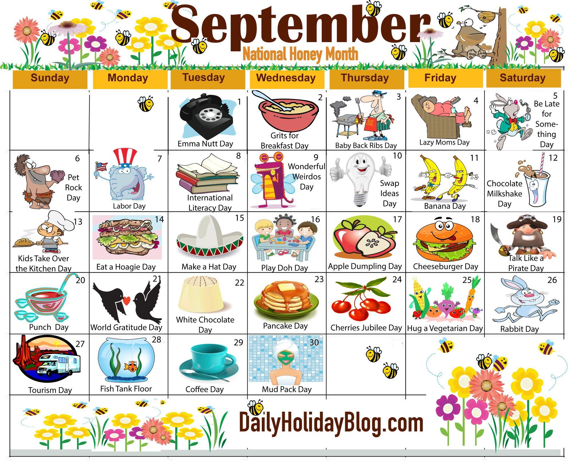 The New Free September Holiday Calendar Is Available To