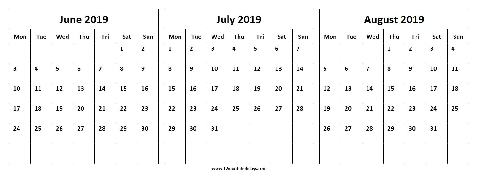 printable calendar for june july august example calendar printable