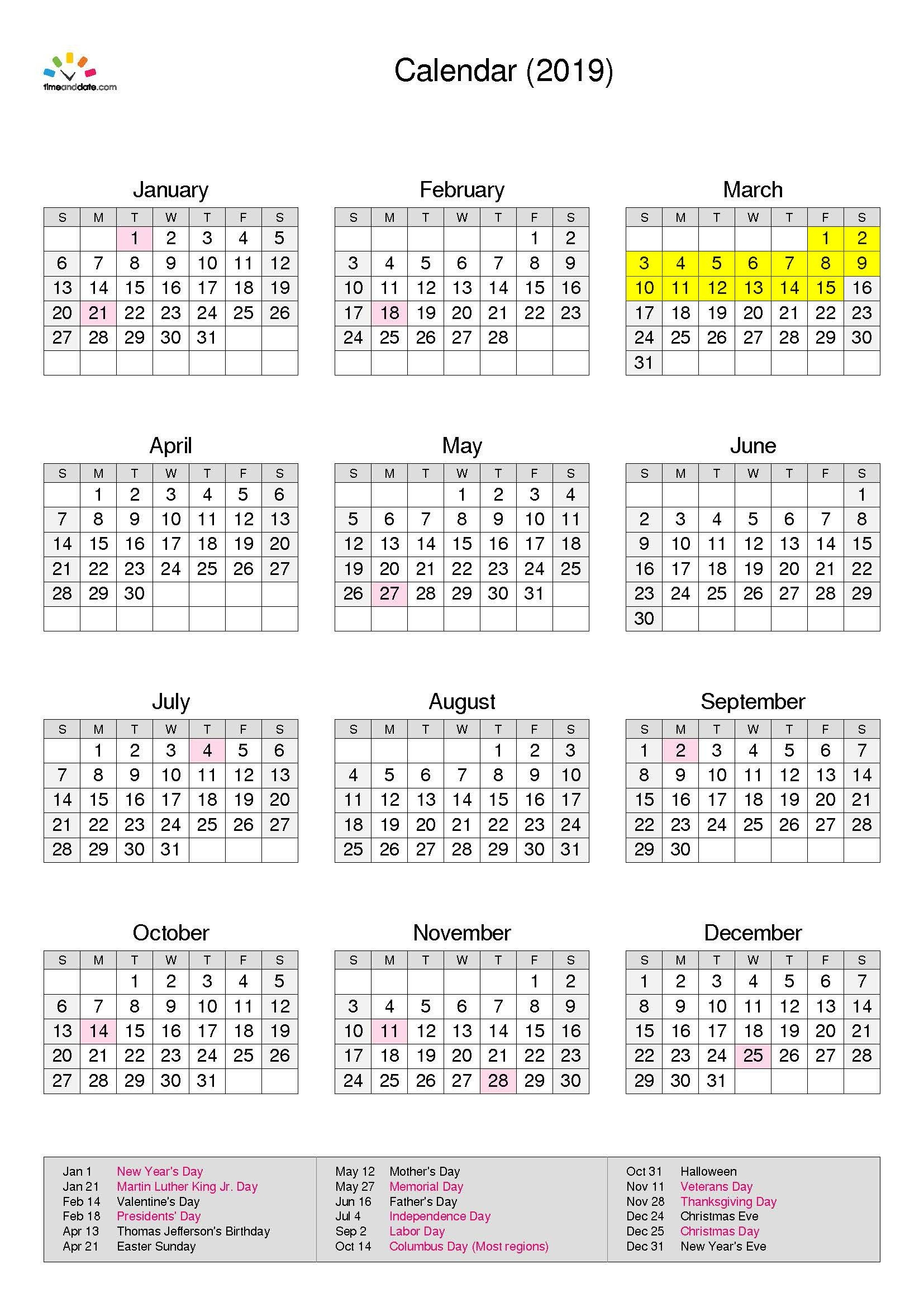 Time And Date Printable Calendar