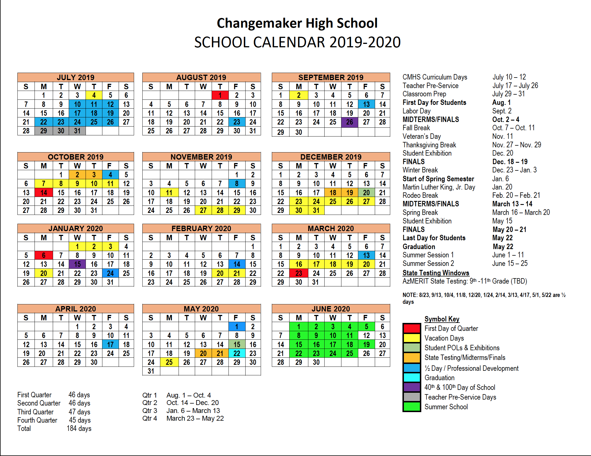 Tusd Calendar 2020