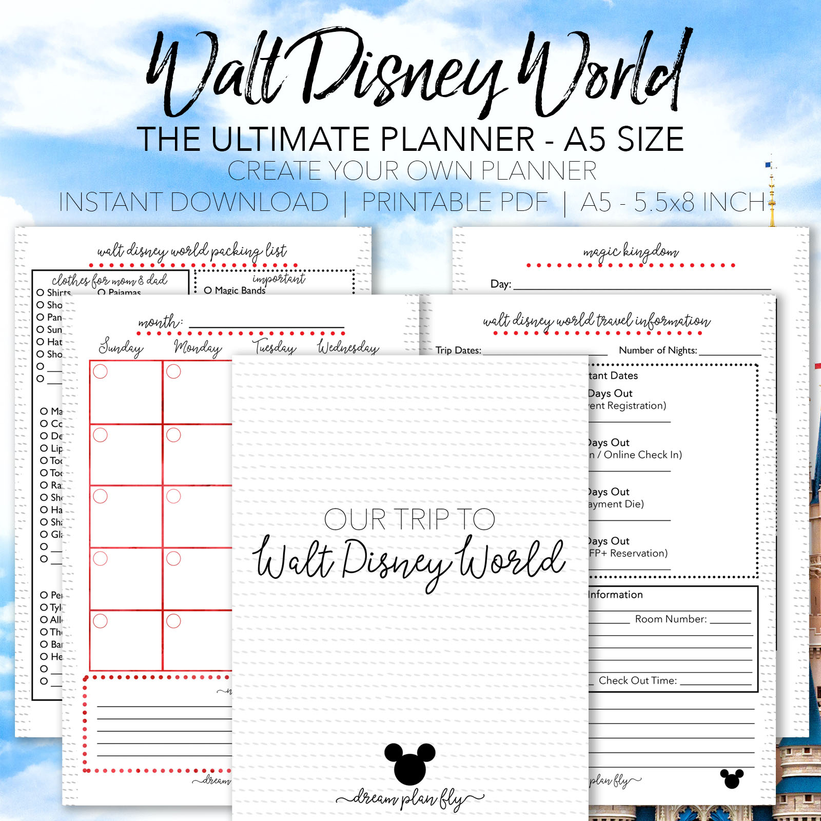 Ultimate Walt Disney World Vacation Planner - A5 Size