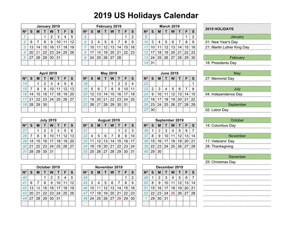 Usa Bank Holidays 2019 Calendar | A | Us Holiday Calendar