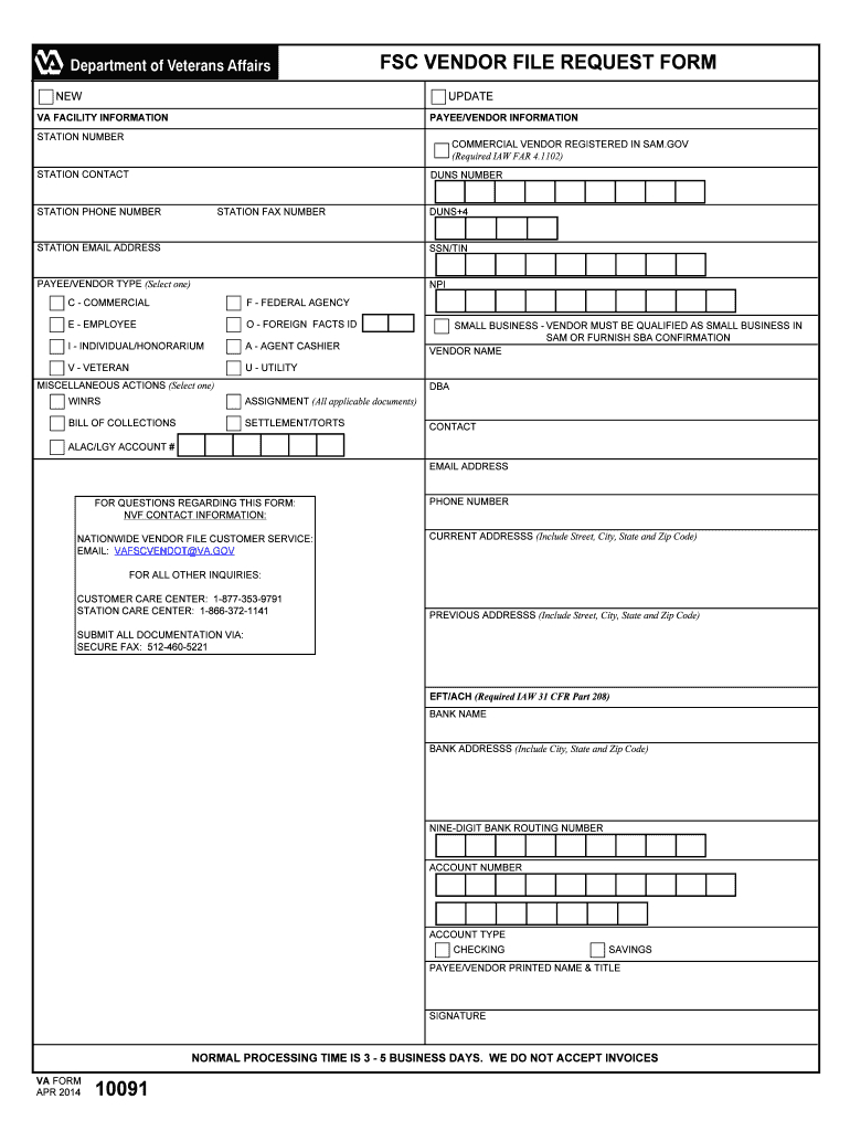 Va Form 10091 - Fill Online, Printable, Fillable, Blank