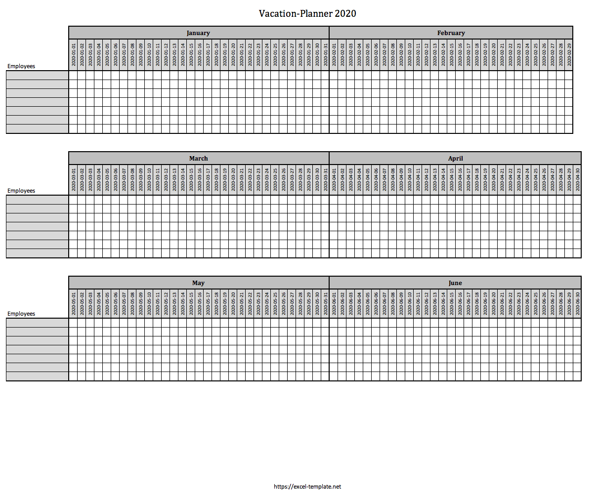 Vacation-Planner 2020 | Excel Templates For Every Purpose