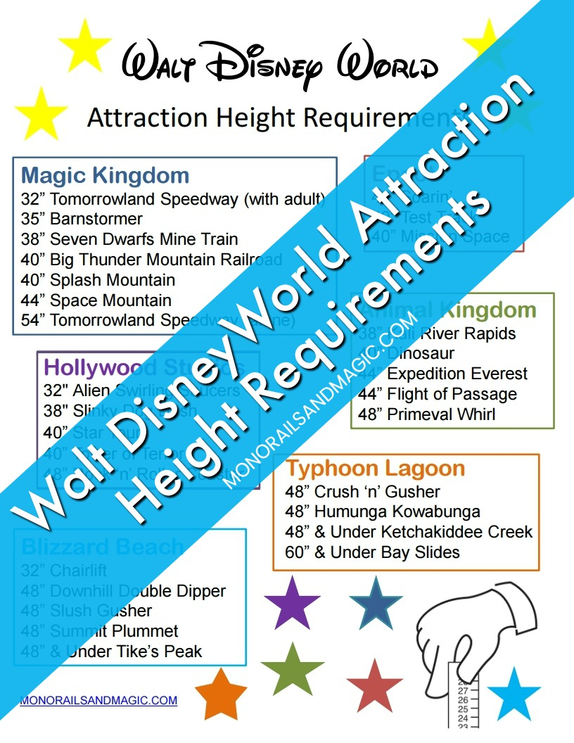 Walt Disney World Attraction Height Requirements
