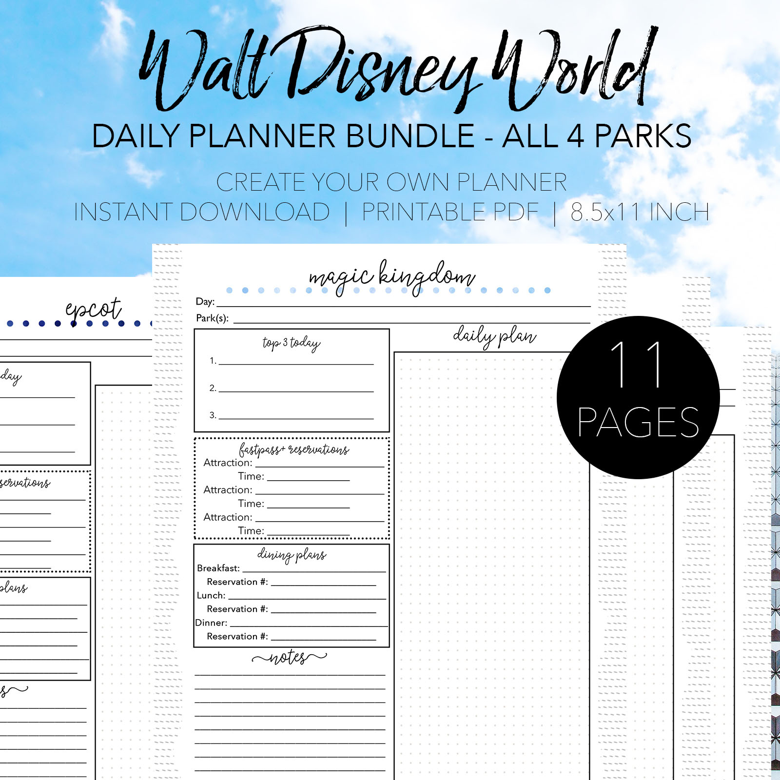 Walt Disney World Daily Planners