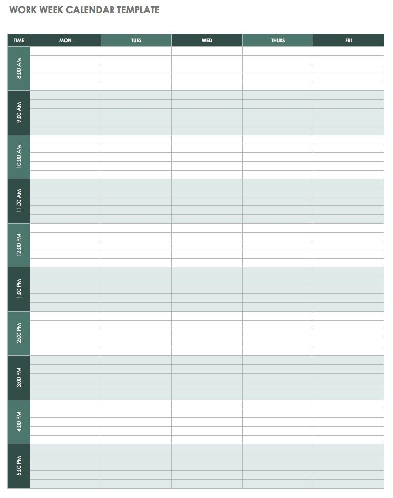 Weekly Calendar Template Excel | 2019 Calendar Template In