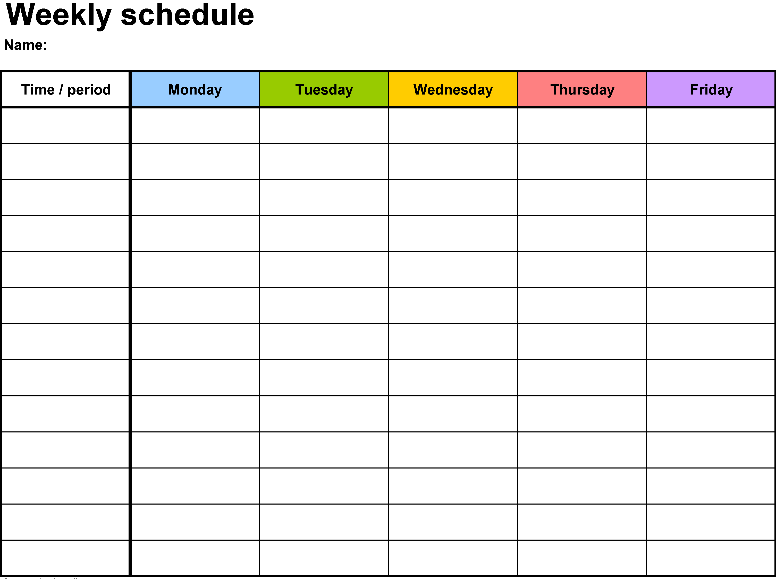 Weekly Calendar Template | Weekly Calendar Template - Word