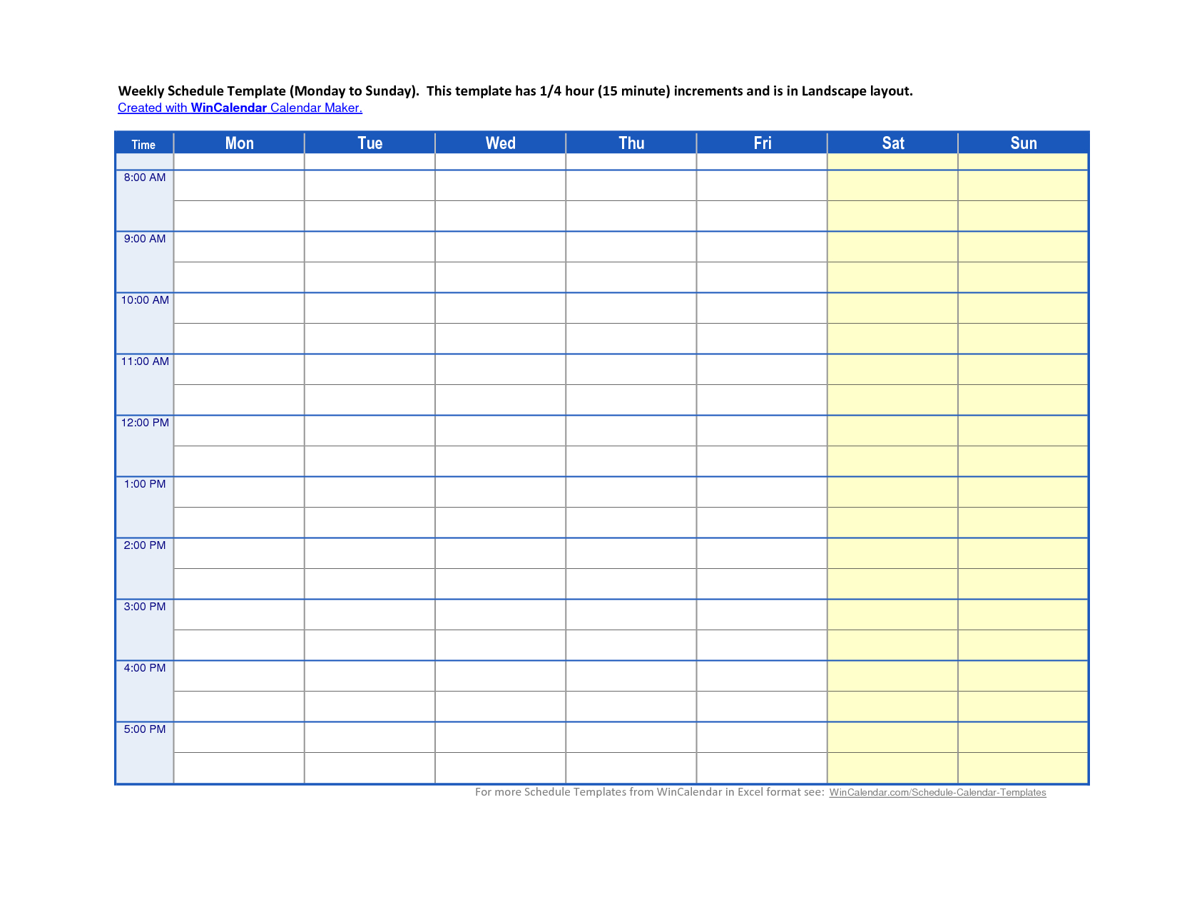 printable work schedule maker