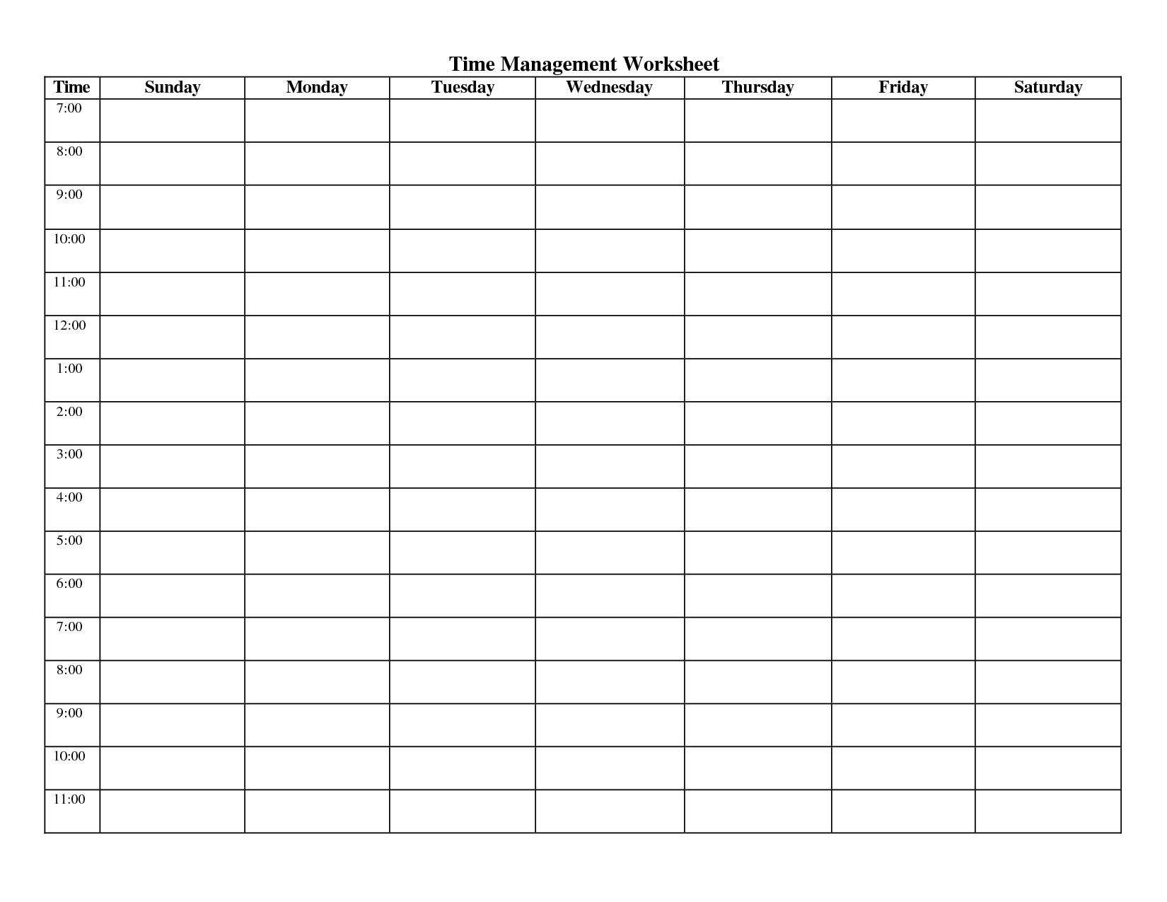 Weekly Hourly Planner Te Pdf Schedule Hour Excel | Smorad