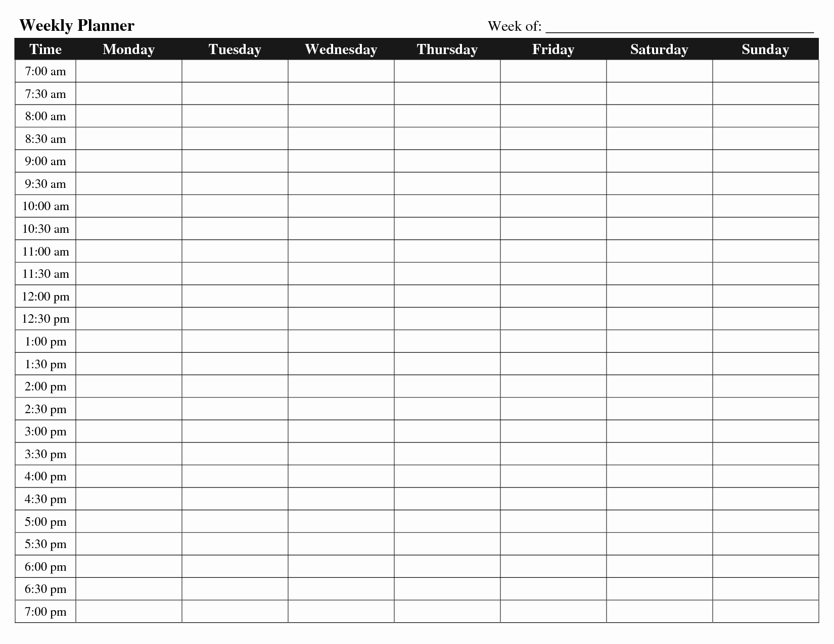 Weekly Schedule Ate Pdf Ideas Calendar With Time Slots One