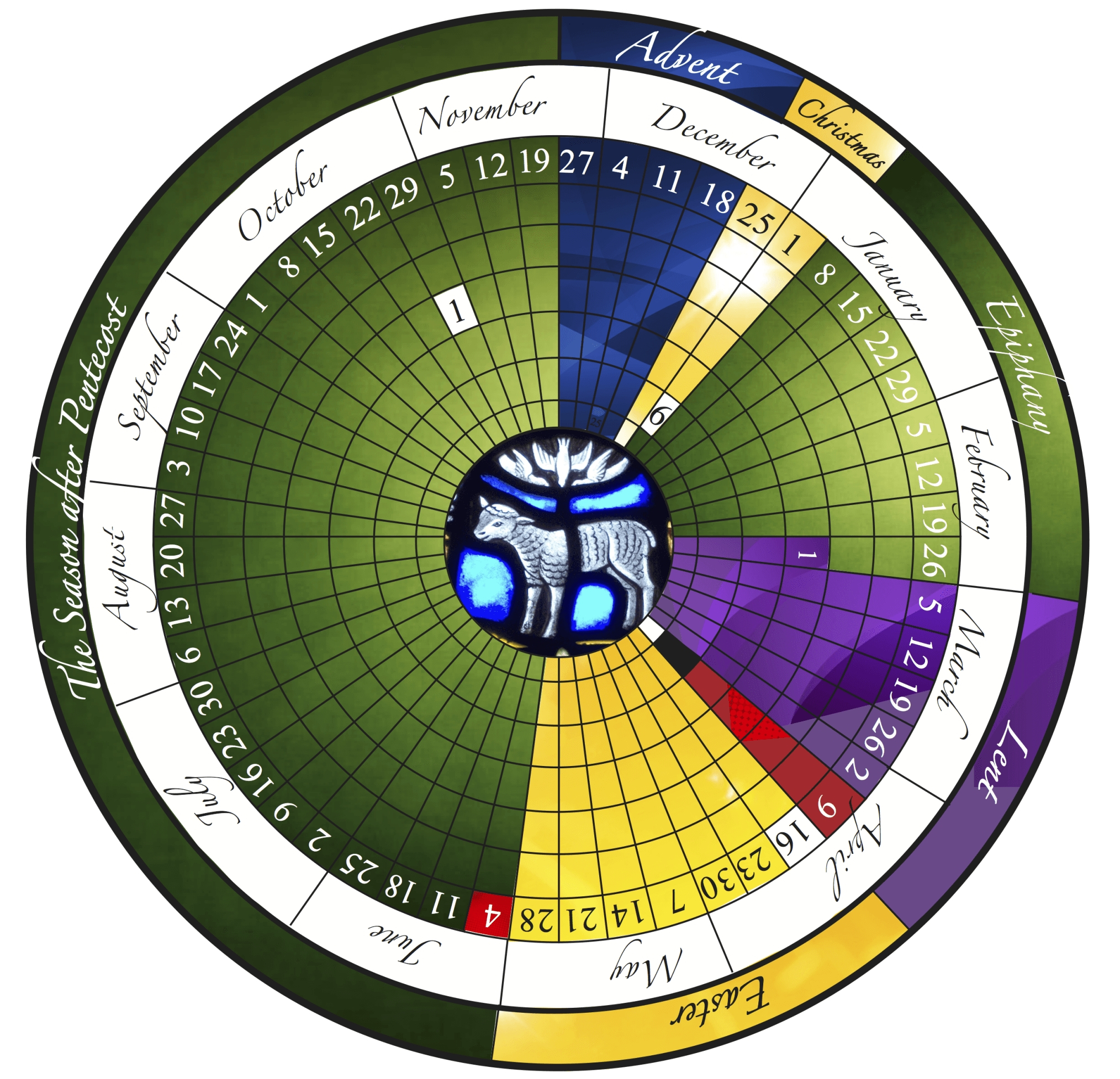 Wheel Of Church Year Printable For Children | Template