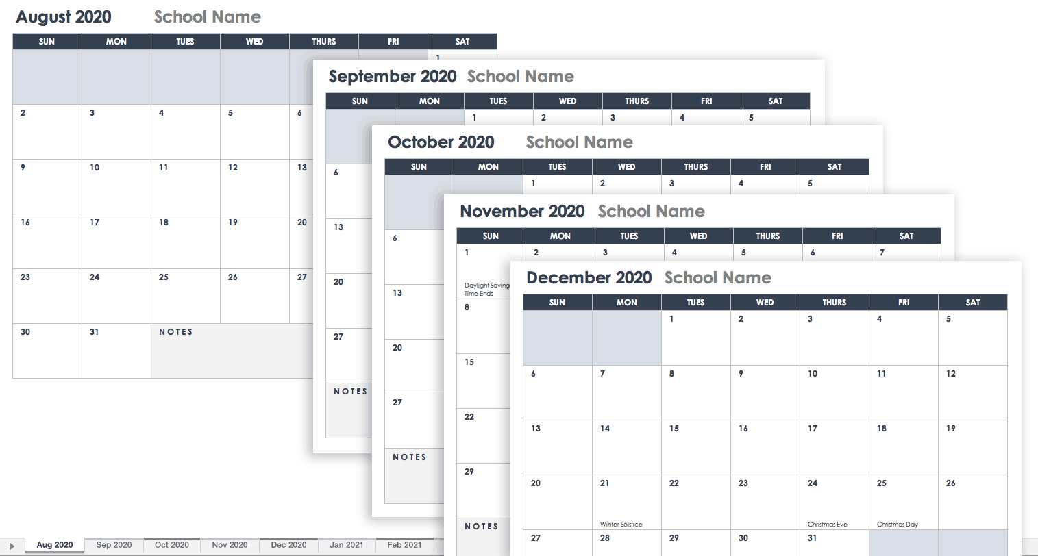 Monthly Calendar Google Sheets Example Calendar Printable