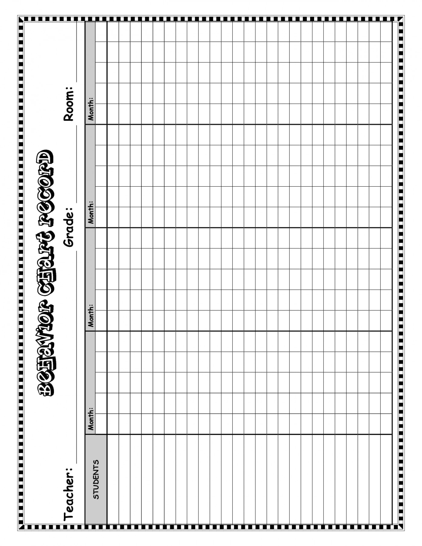 002 Template Ideas Weekly Behavior Unforgettable Chart Pdf