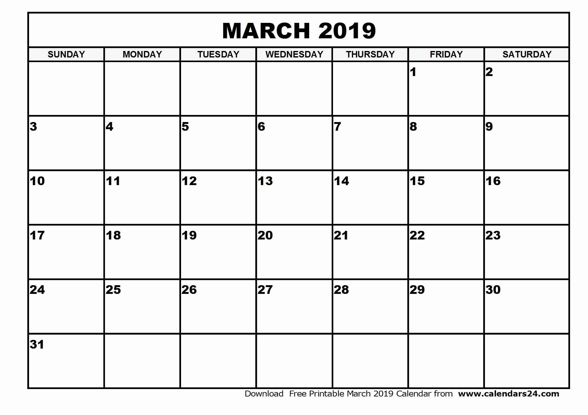 Free Printable Monthly Calendar Templates