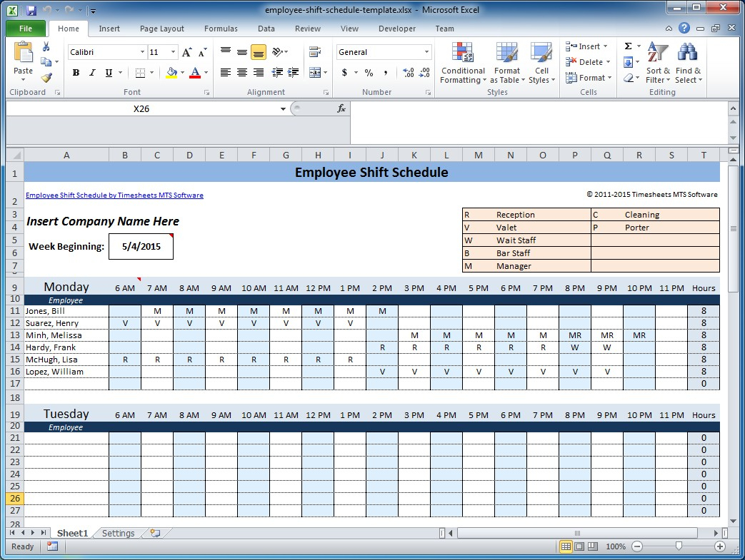 Excel Templates For Biweekly Schedule Example Calendar Printable