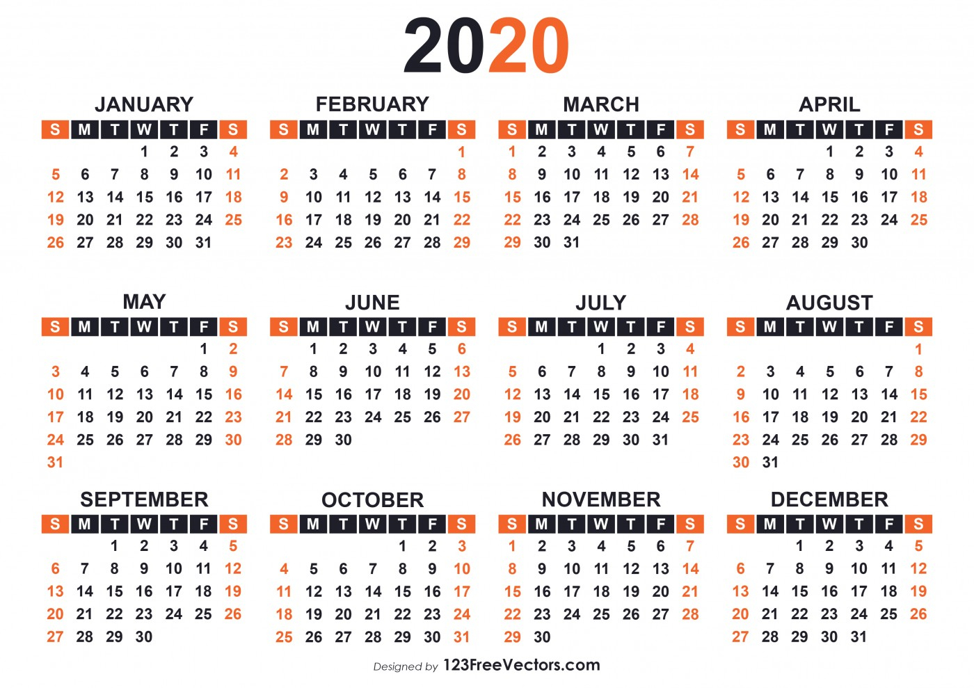 Huge Printable 2020 July Calendar | Example Calendar Printable