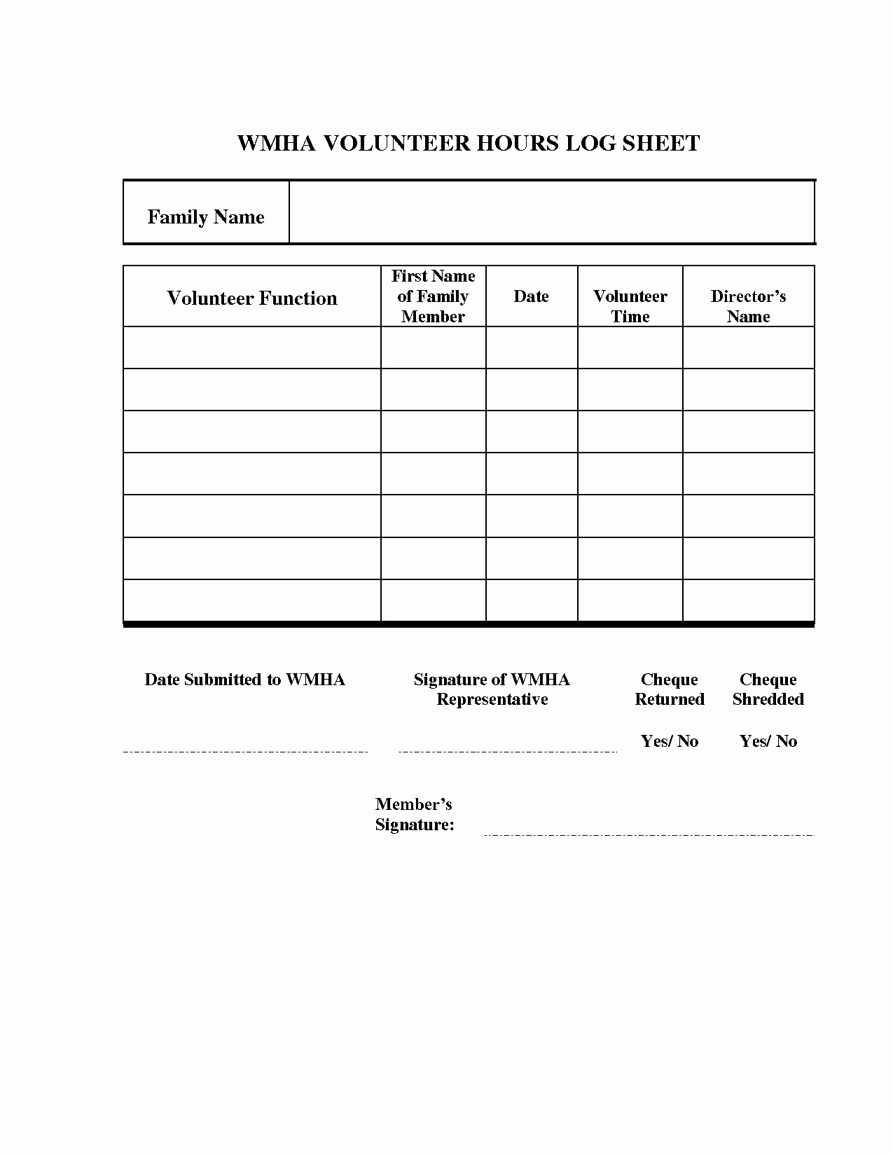 015 Volunteer Hours Log Template Printable New Best Of