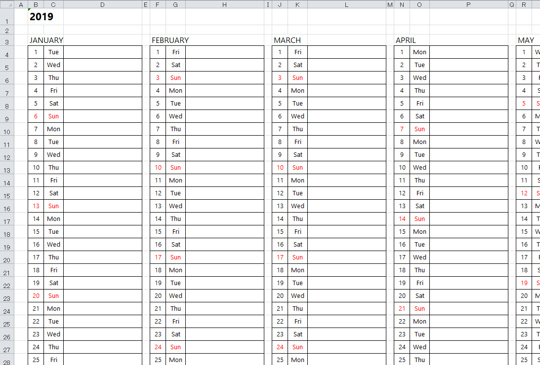 How To Create A 52 Week Calendar In Excel