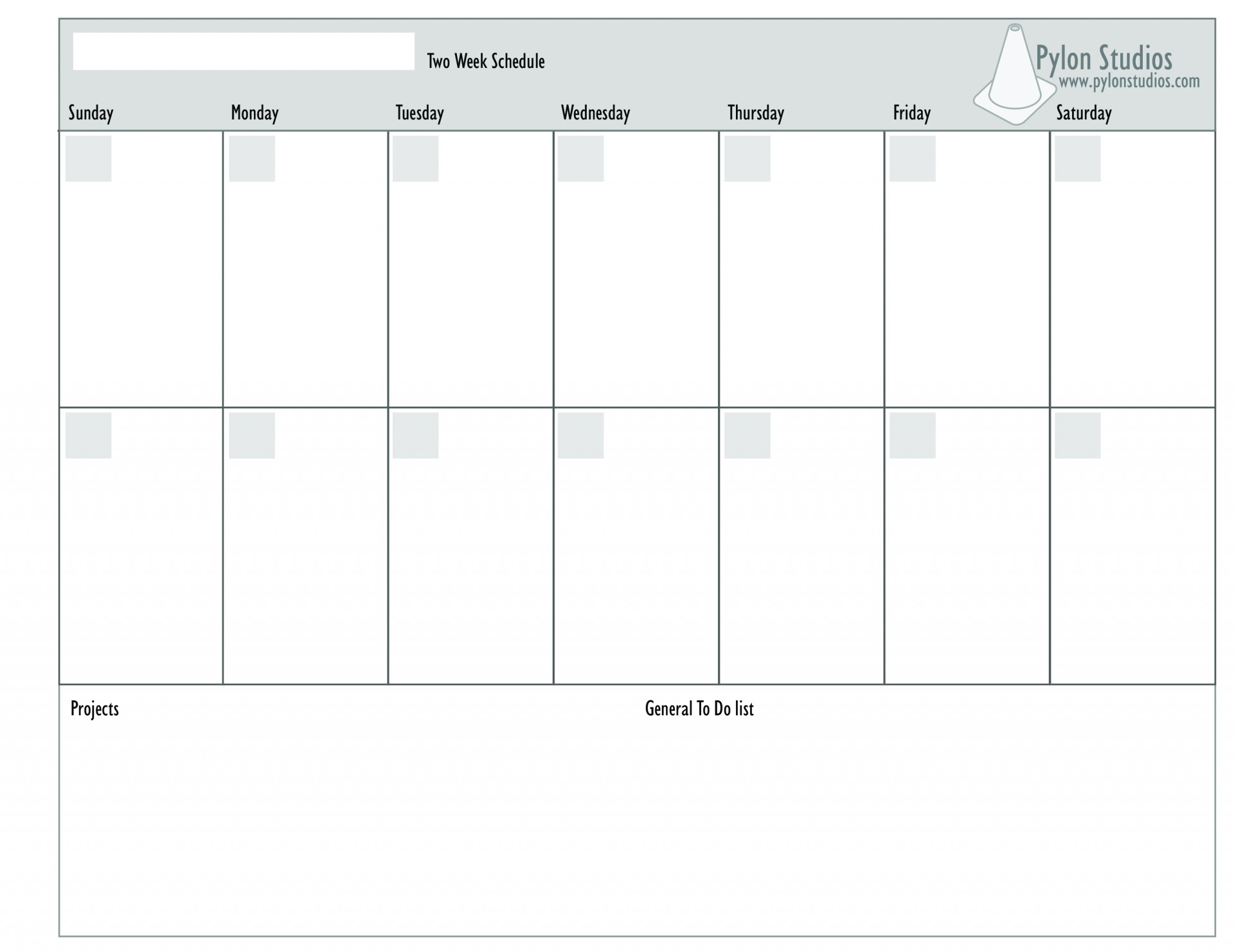 021 Two Week Calendar Template Monday To Friday Calendars
