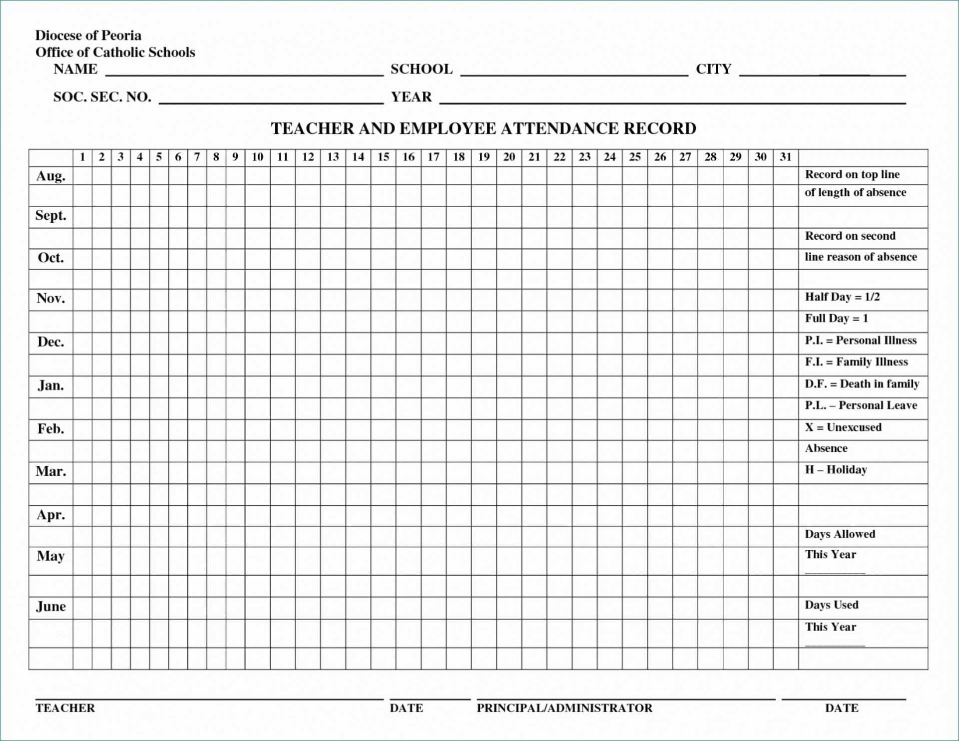 022 Employee Attendance Record Template Excel Ideas Of