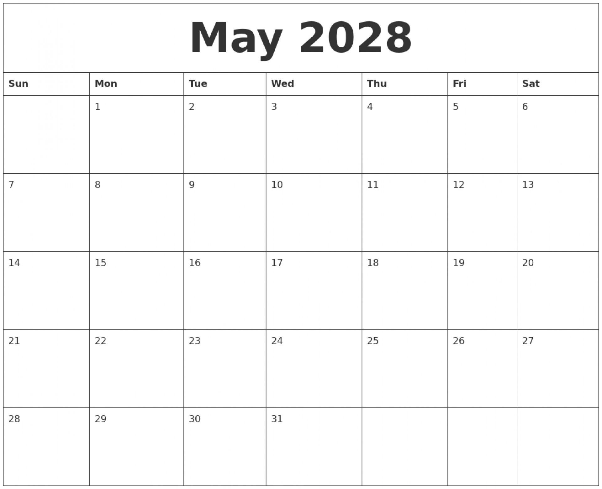 024 Printable Calendar Template Page Blank Striking Ideas