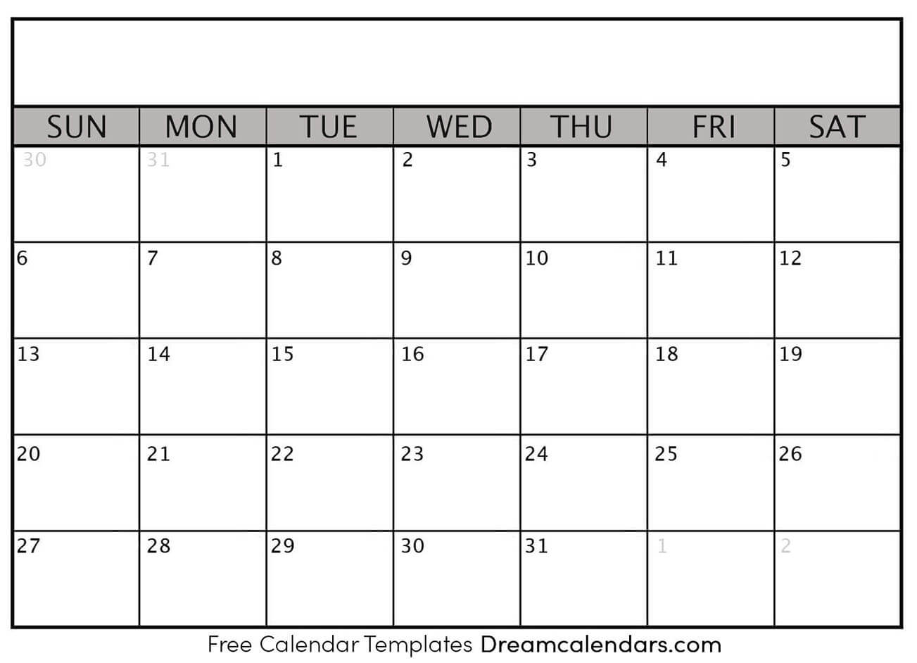 033 Template Ideas Blank Calendar Unforgettable Monthly Free